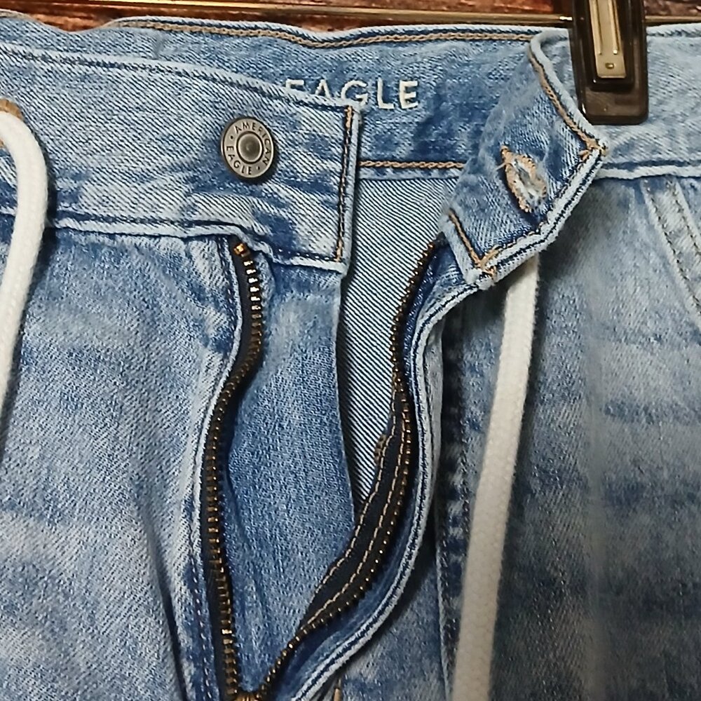 American Eagle Jeans 6 Denim Cargo Jogger High Rise - Picture 6 of 9